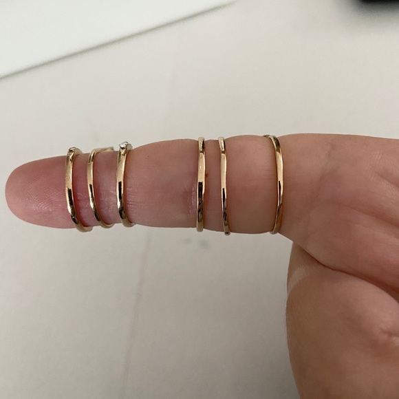 Costume jewelry - 6 ring multipack in gold color - Picture 3 of 3